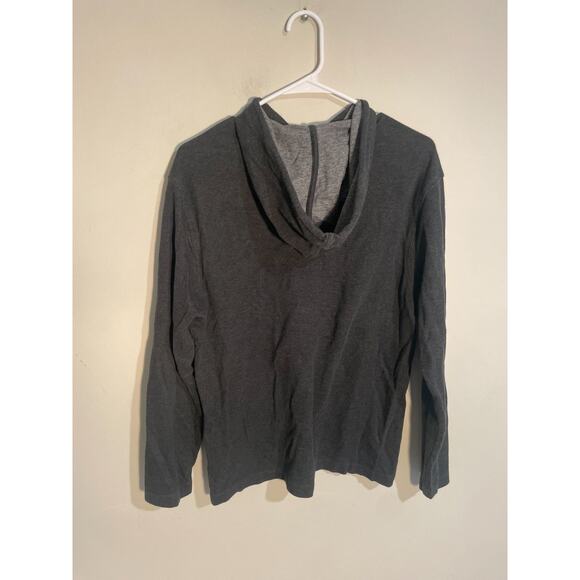 Mizzen+Main Henley Hoodie Men's XL Pullover Fairway Charcoal Heather Gray - Picture 4 of 8